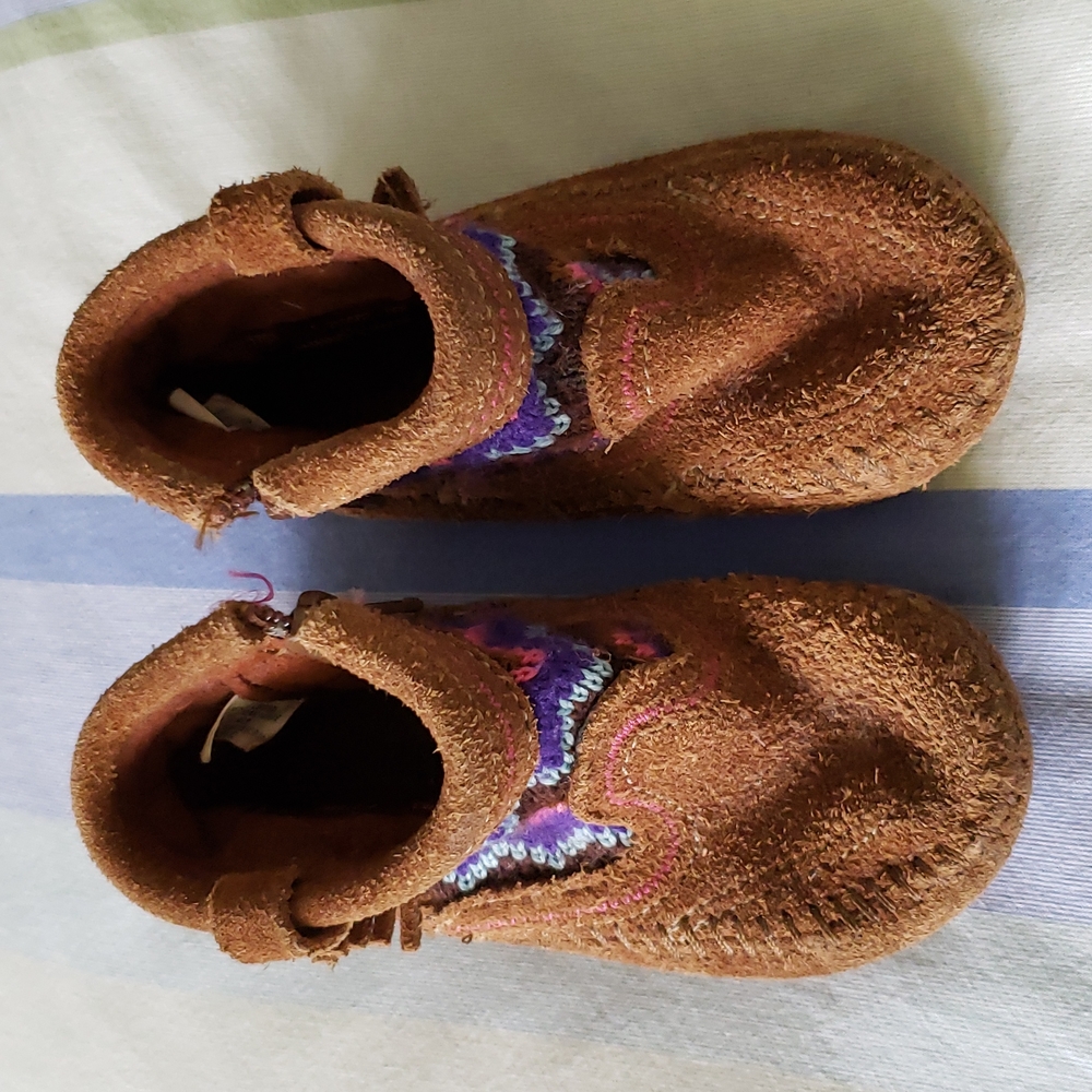 Minnetonka Aspen Sweater Suede Boots Toddler Girl Size 5
